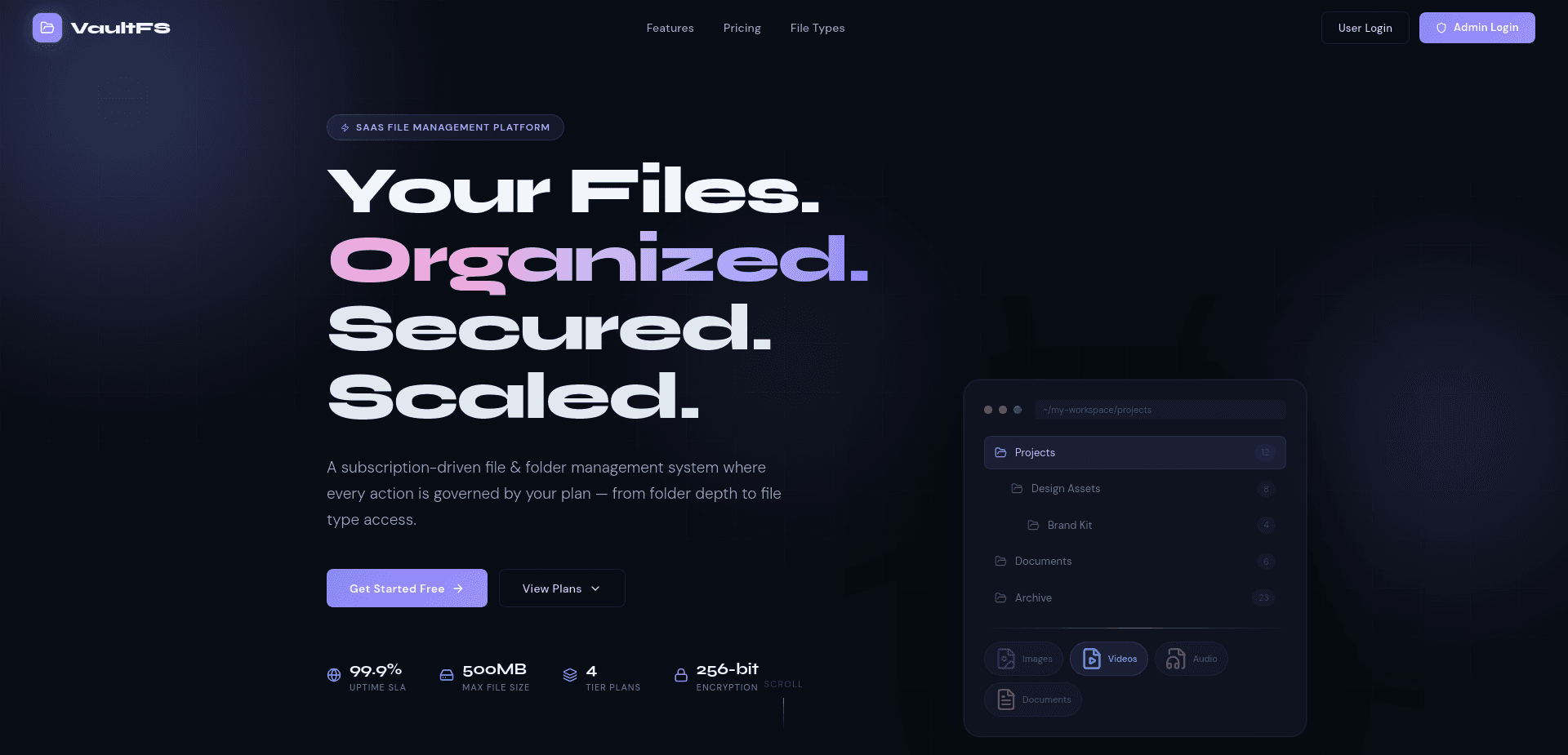 SaaS Subscription-Based File Management System